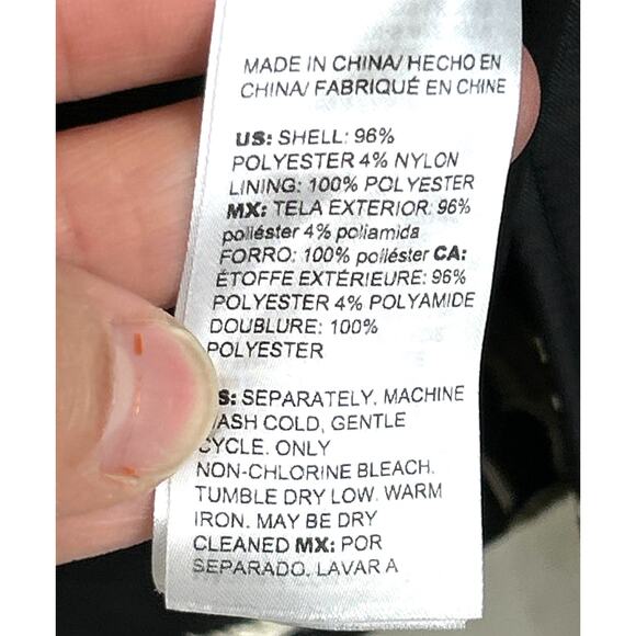 Chico’s Women’s Large Black Floral Jacquard Open Front Lined Topper Jacket NEW - Picture 7 of 7